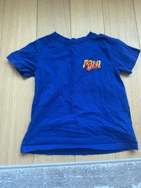 Polo by Ralph Lauren Royal Blue Tee with Yellow & Orange Logo